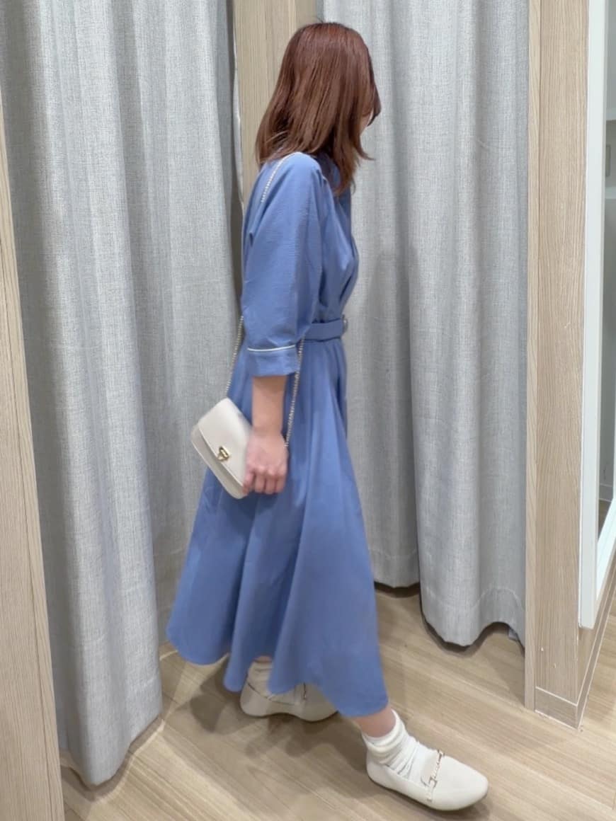 Fumikaさんの「grove｜【美シルエット】ウエストタック配色ワンピース」を使ったコーディネート