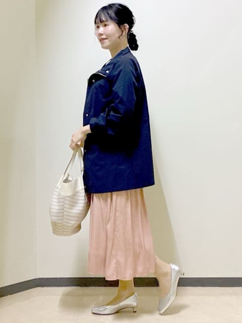  beni_gingerさんの「Reflect｜【撥水】ストレッチタフタミドル丈スタンドカラーコート」を使ったコーディネート