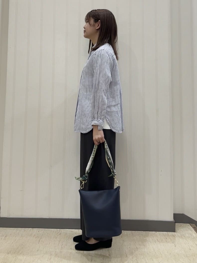ちひさんの「INDIVI｜【接触冷感／2WAY】カシュクールリネンシャツ」を使ったコーディネート