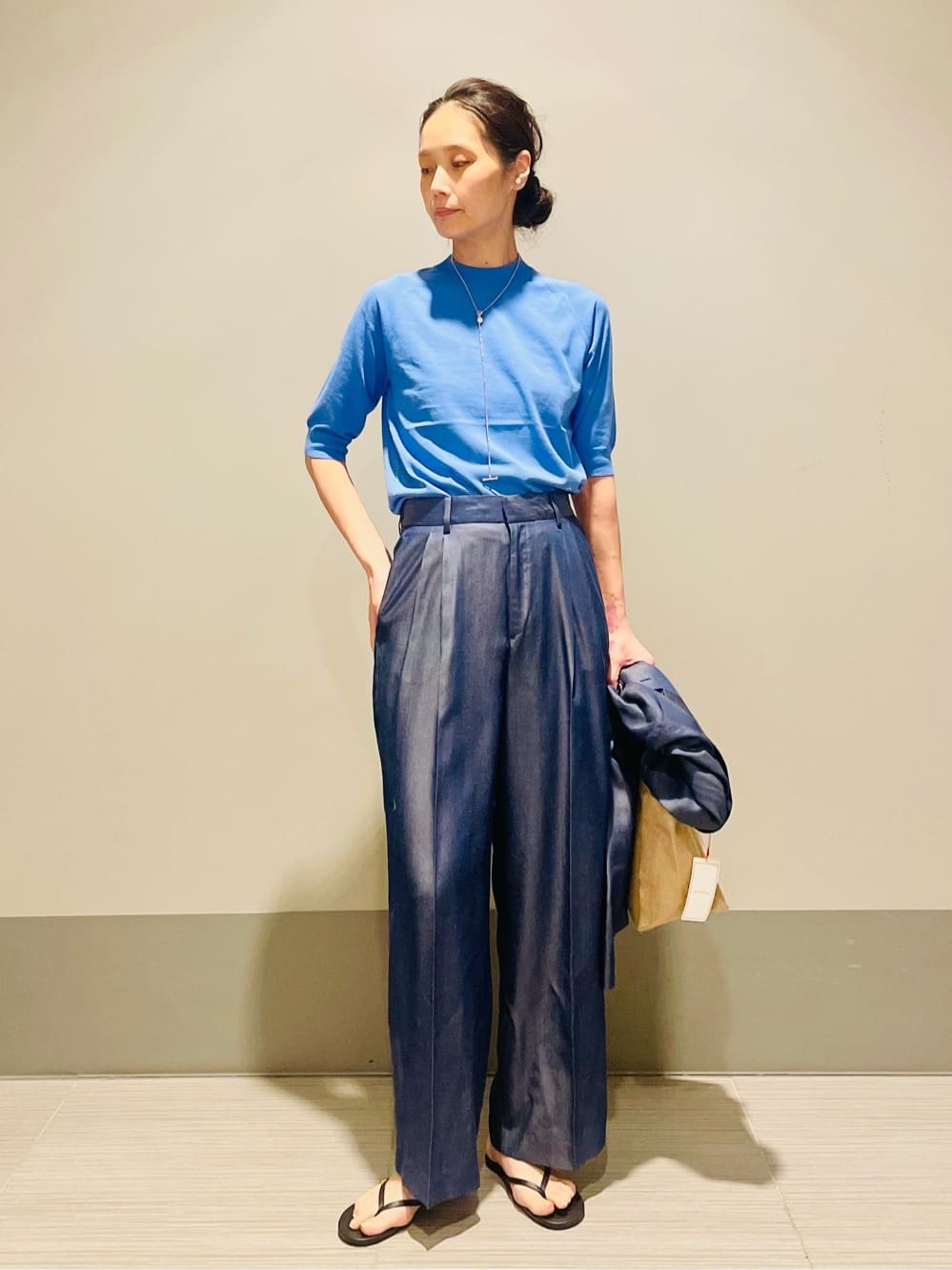Annさんの「DRESSTERIOR｜【otonaMUSE5月号掲載/セットアップ可】テンセルデニムダブルジャケット」を使ったコーディネート