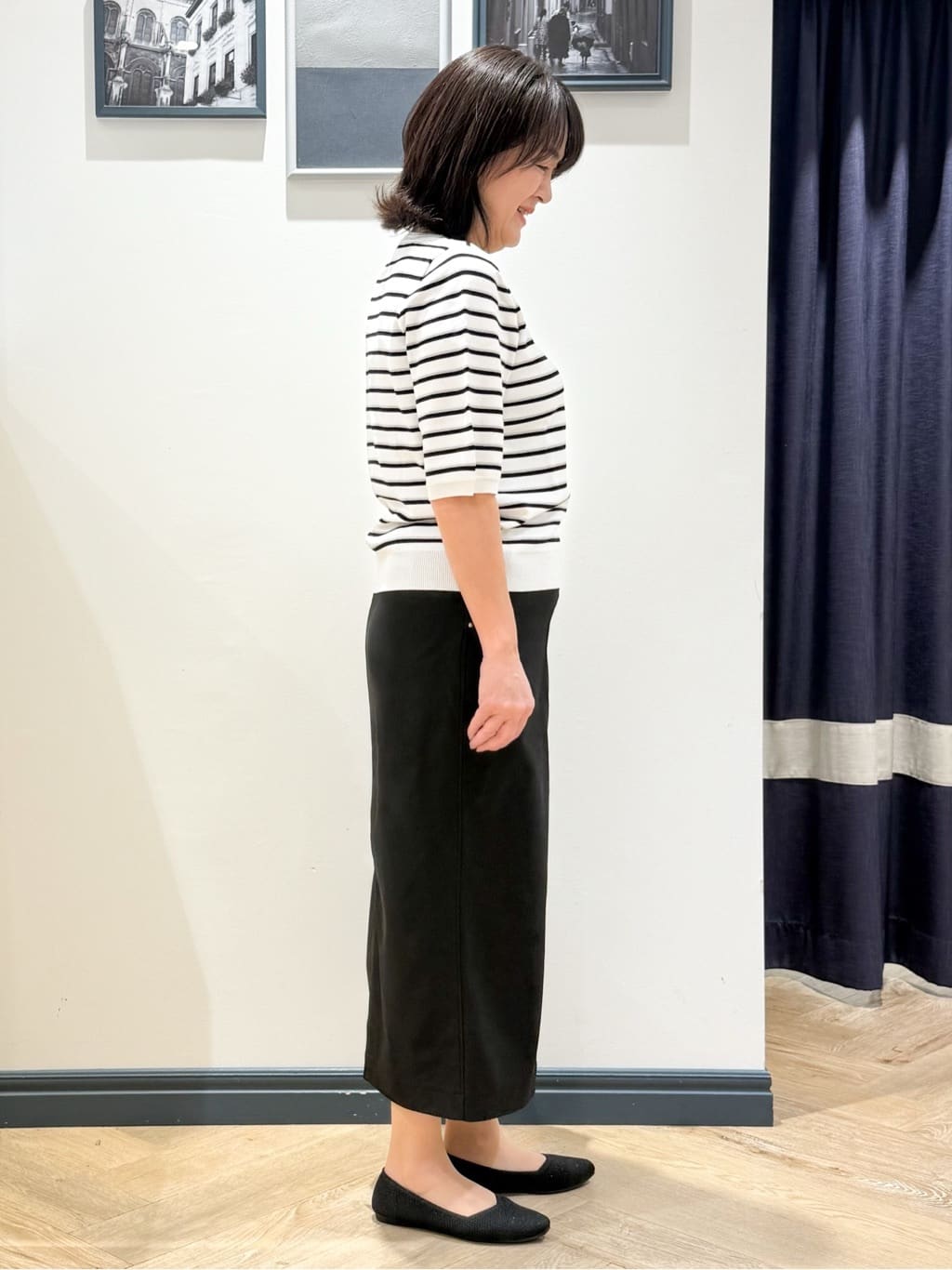 Lilyさんの「grove｜【貴島明日香さん着用】ハイパーストレッチナロースカート」を使ったコーディネート