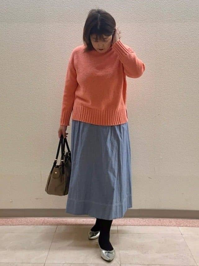 chinatsuさんの「Reflect｜ダンガリータックフレアスカート」を使ったコーディネート