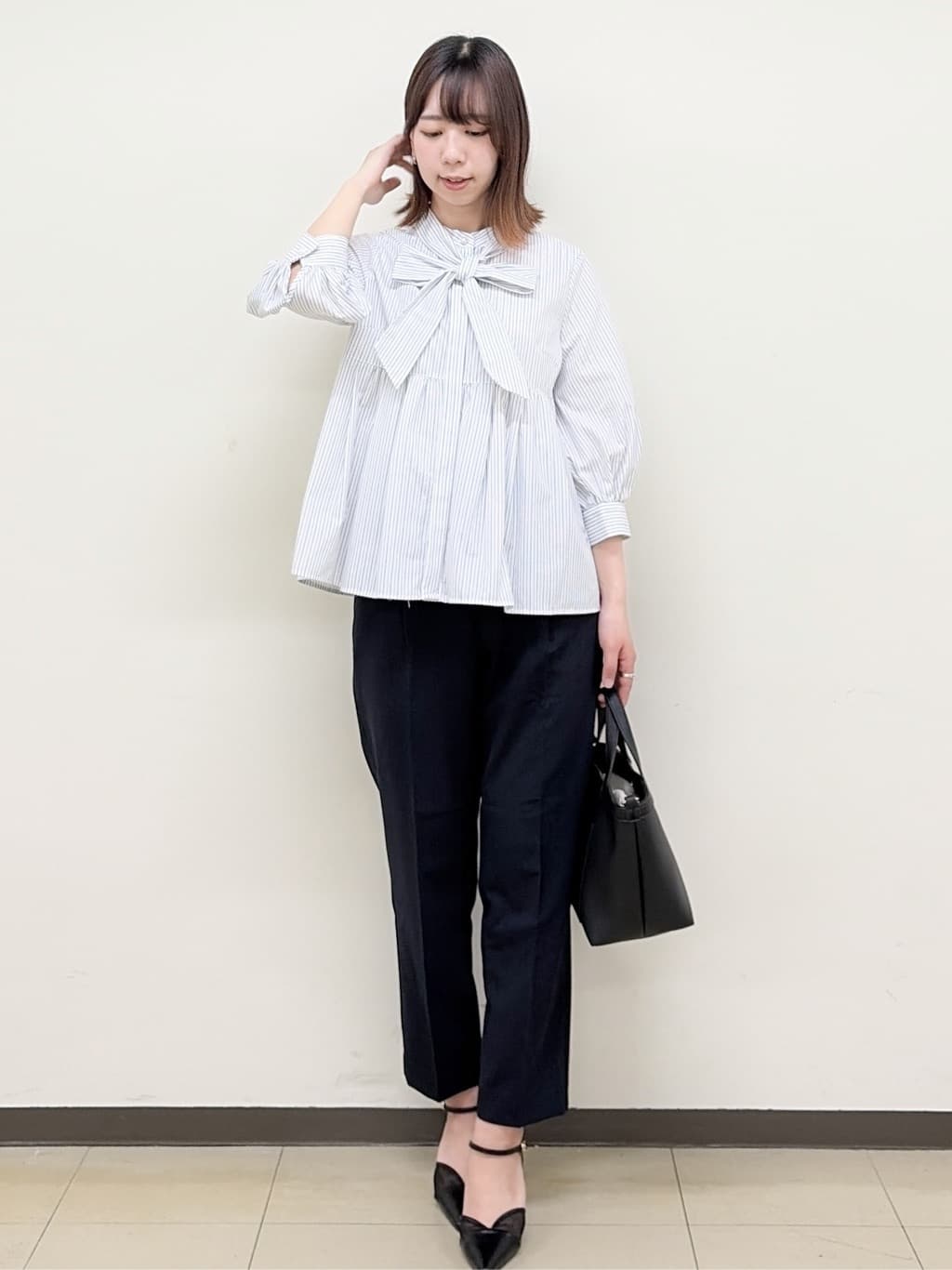 yurinaさんの「index｜ストレッチテーパードパンツ／セットアップ可【洗濯機OK／接触冷感／吸水速乾／防シワ】《SS～LL》」を使ったコーディネート