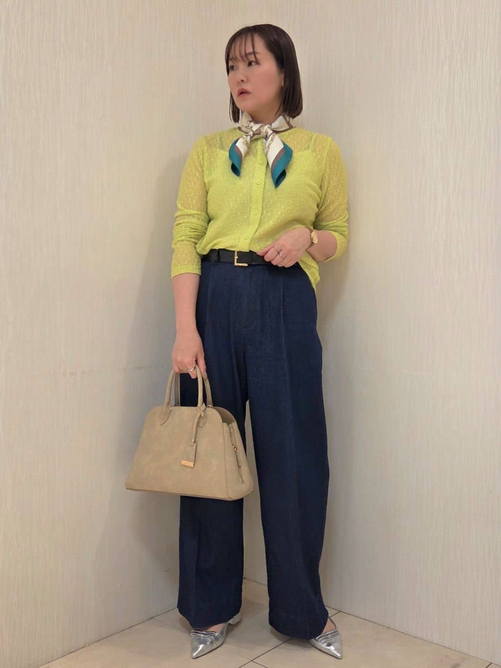 naokoさんの「UNTITLED｜◆【セットアップ可/はっ水】シャイニータイプライターブルゾン」を使ったコーディネート