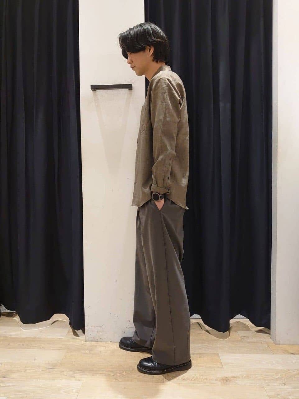 Fさんの「THE SHOP TK｜【LINO FINE】リネンライク 長袖シャツ UVカット/イージーケア/吸水速乾/洗濯機OK」を使ったコーディネート