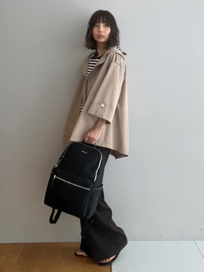 misaさんの「DRESSTERIOR｜【接触冷感／抗菌防臭／消臭】アイスクリアコットンドルマンスリーブボーダーTシャツ」を使ったコーディネート