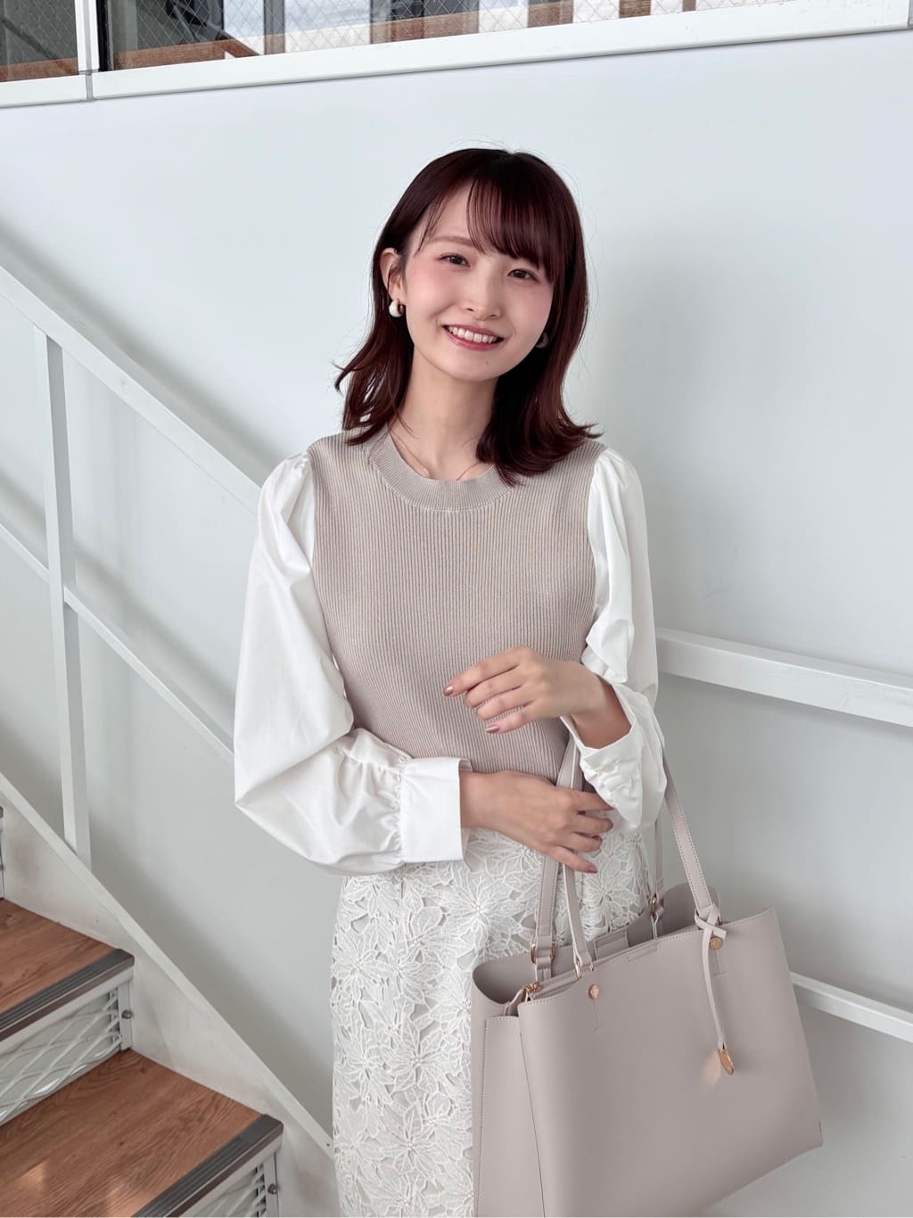 みさかさんの「index｜シャーリングドッキングニット【洗濯機OK】」を使ったコーディネート