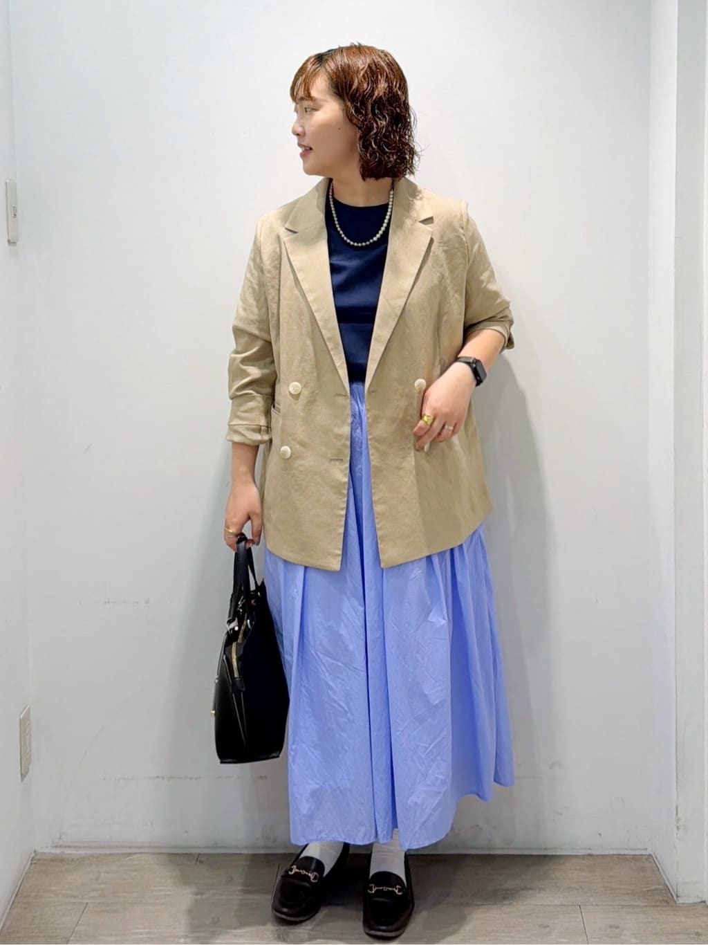 sumicaさんの「OPAQUE.CLIP｜【UV／接触冷感】ダブルブレストジャケット《防シワ加工／洗える》」を使ったコーディネート