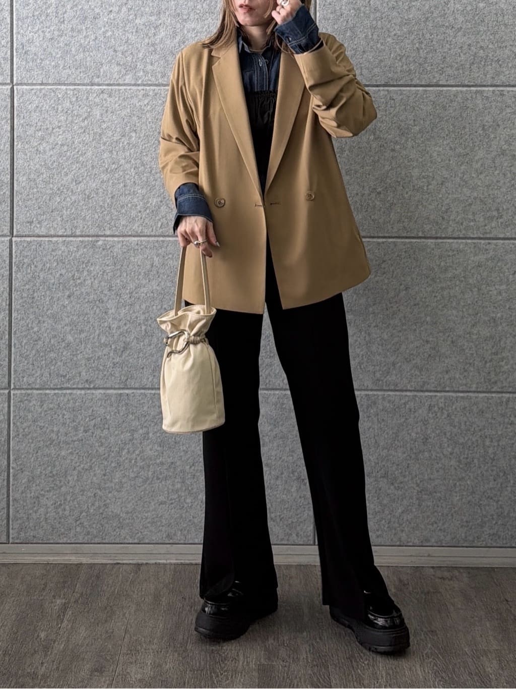kotakiさんの「INDIVI｜Comfy SET UP｜ダブルブレストイージージャケット【セットアップ対応／通勤／カセット服／接触」を使ったコーディネート