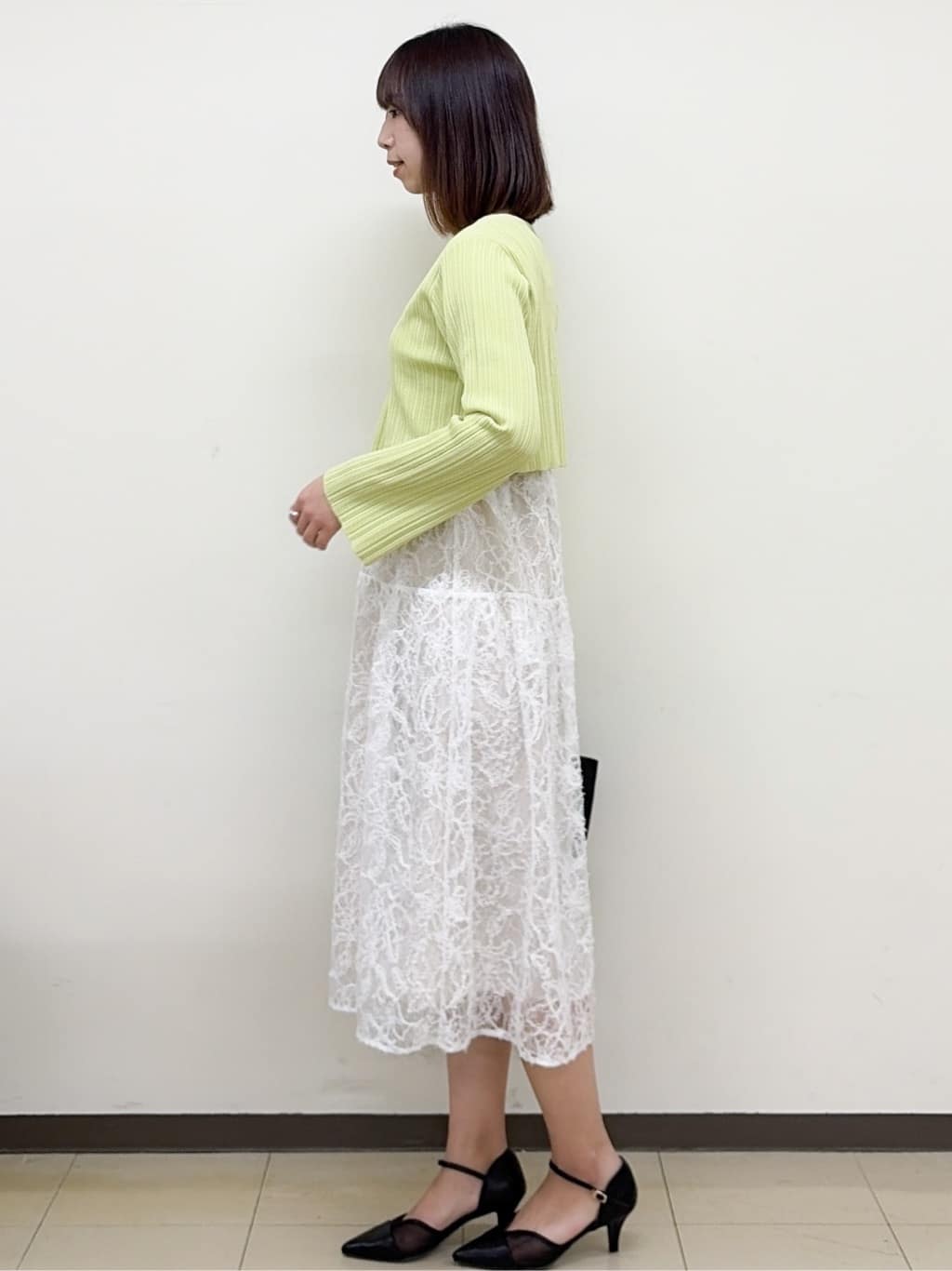 yurinaさんの「index｜《ツインセット》カーディガン&times;ニットドッキングワンピース【洗濯機OK】」を使ったコーディネート