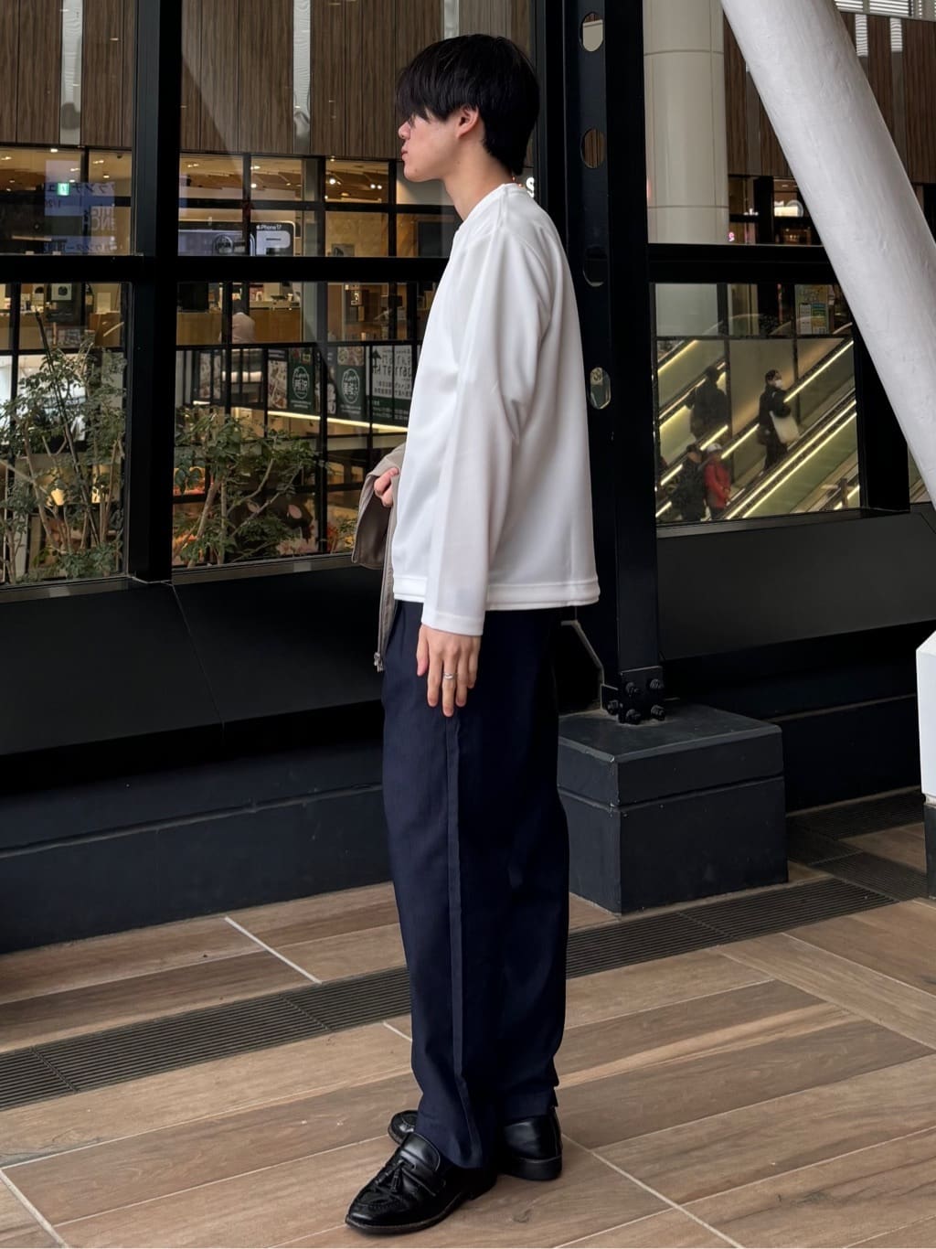 うらしーさんの「THE SHOP TK｜FLEX LINE ストレッチリブブルゾン　ストレッチ/防シワ/マシンウォッシャブル/セットアップ可」を使ったコーディネート