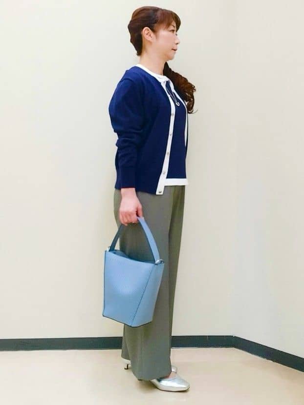 花さんの「Reflect｜【ウエスト総ゴム】チェック柄イージーワイドパンツ」を使ったコーディネート