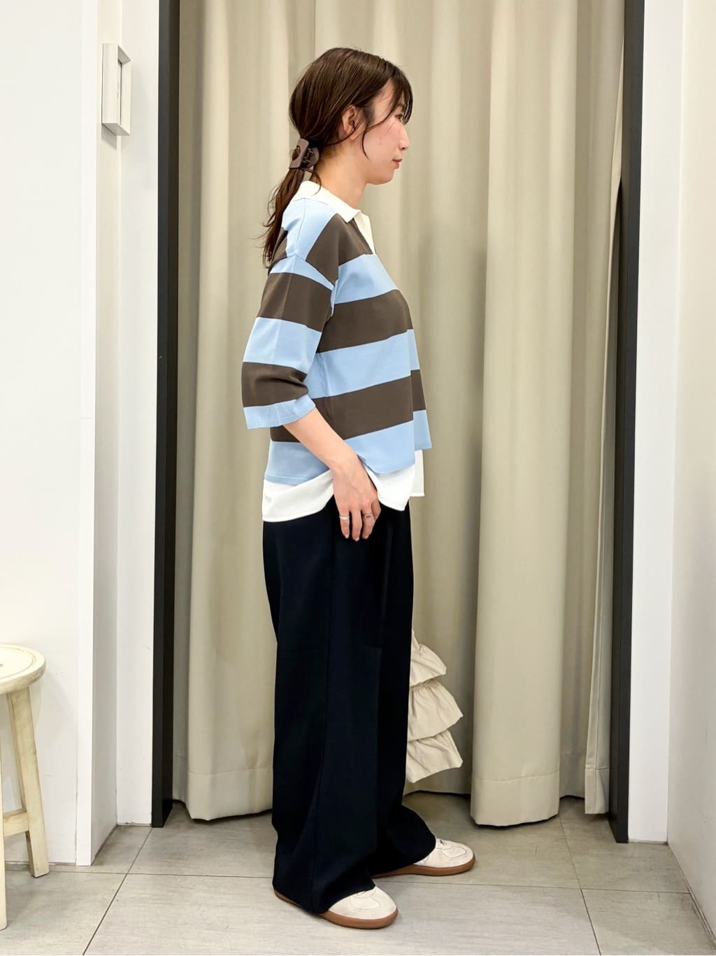 eguchiさんの「grove｜【UVカット】ラガークロップドプルオーバー」を使ったコーディネート