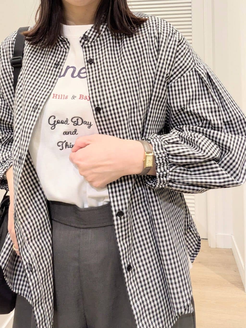 enさんの「Dessin｜【洗える】コットンロゴロングTシャツ」を使ったコーディネート
