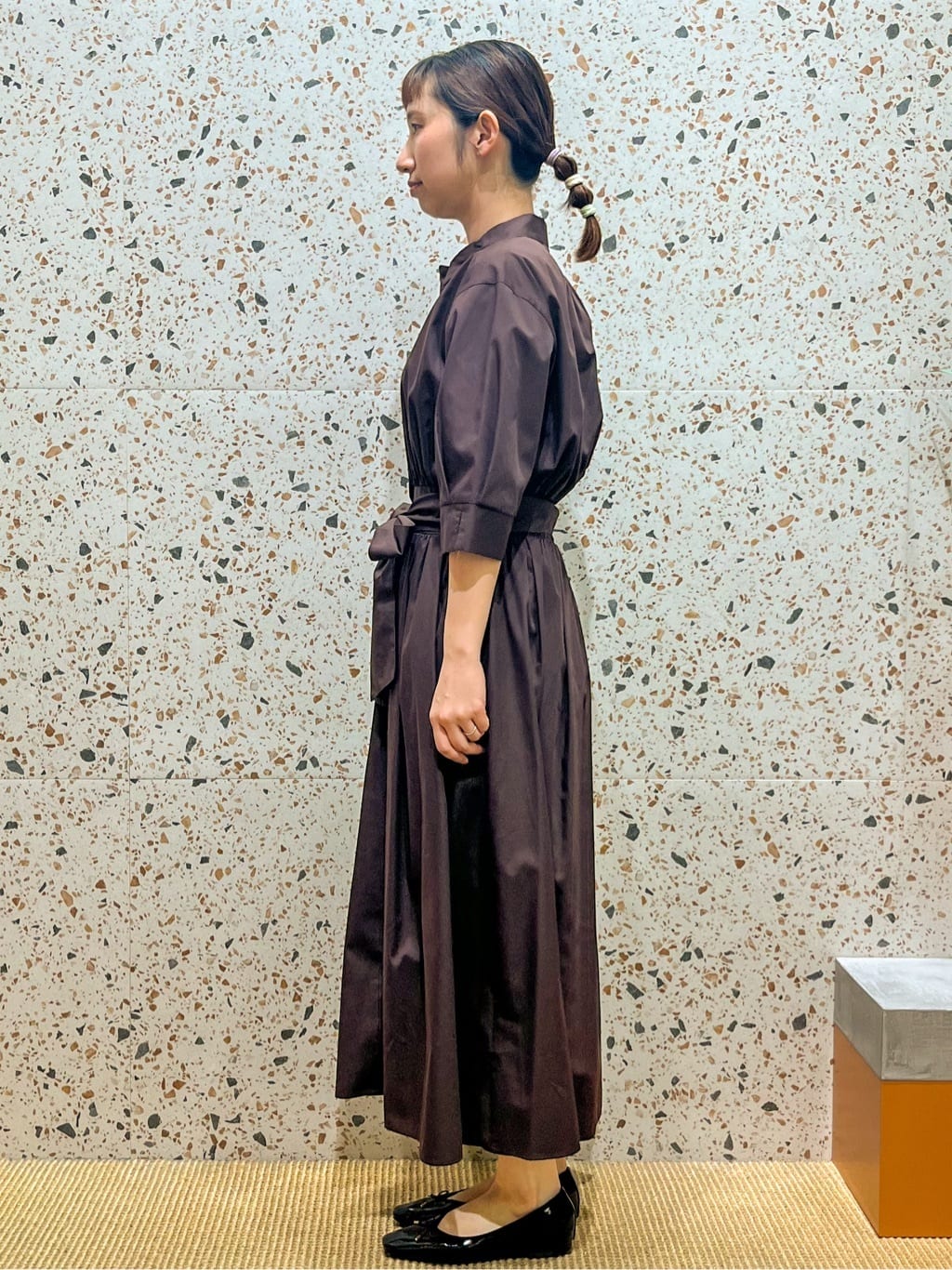 さくらさんの「OPAQUE.CLIP｜リボンベルト付きシャツワンピース【洗濯機OK／防シワ加工】」を使ったコーディネート