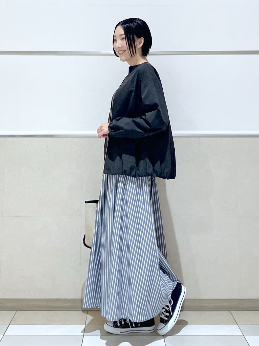 eriko さんの「Dessin｜【洗える】ボートネックリブニット」を使ったコーディネート