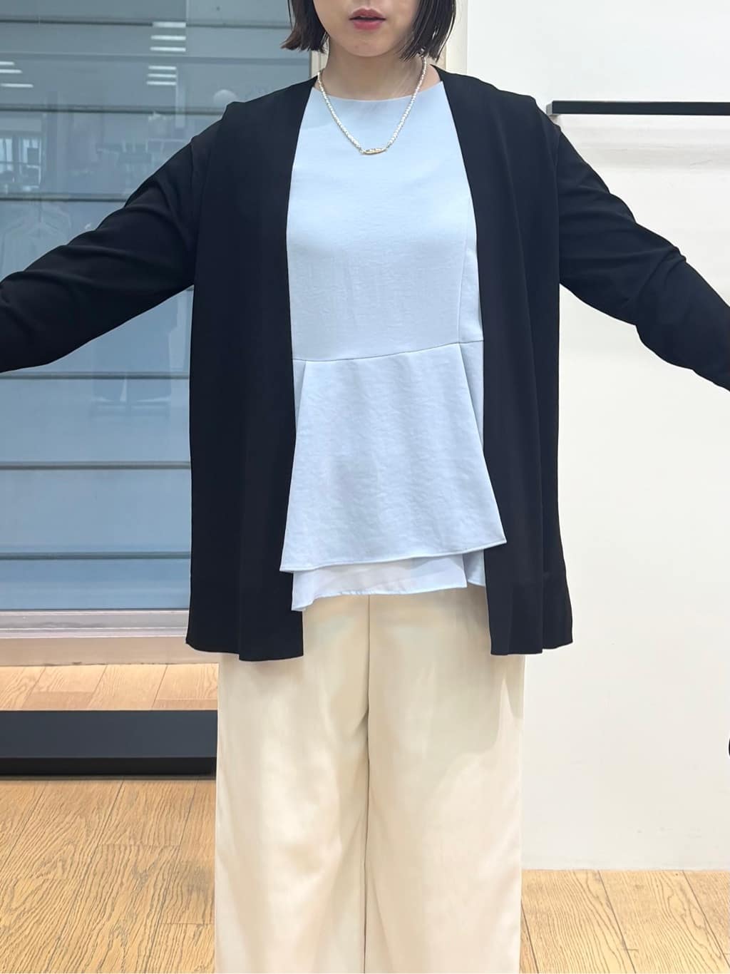 asamiさんの「INDIVI｜ランダムパール調ネックレス」を使ったコーディネート