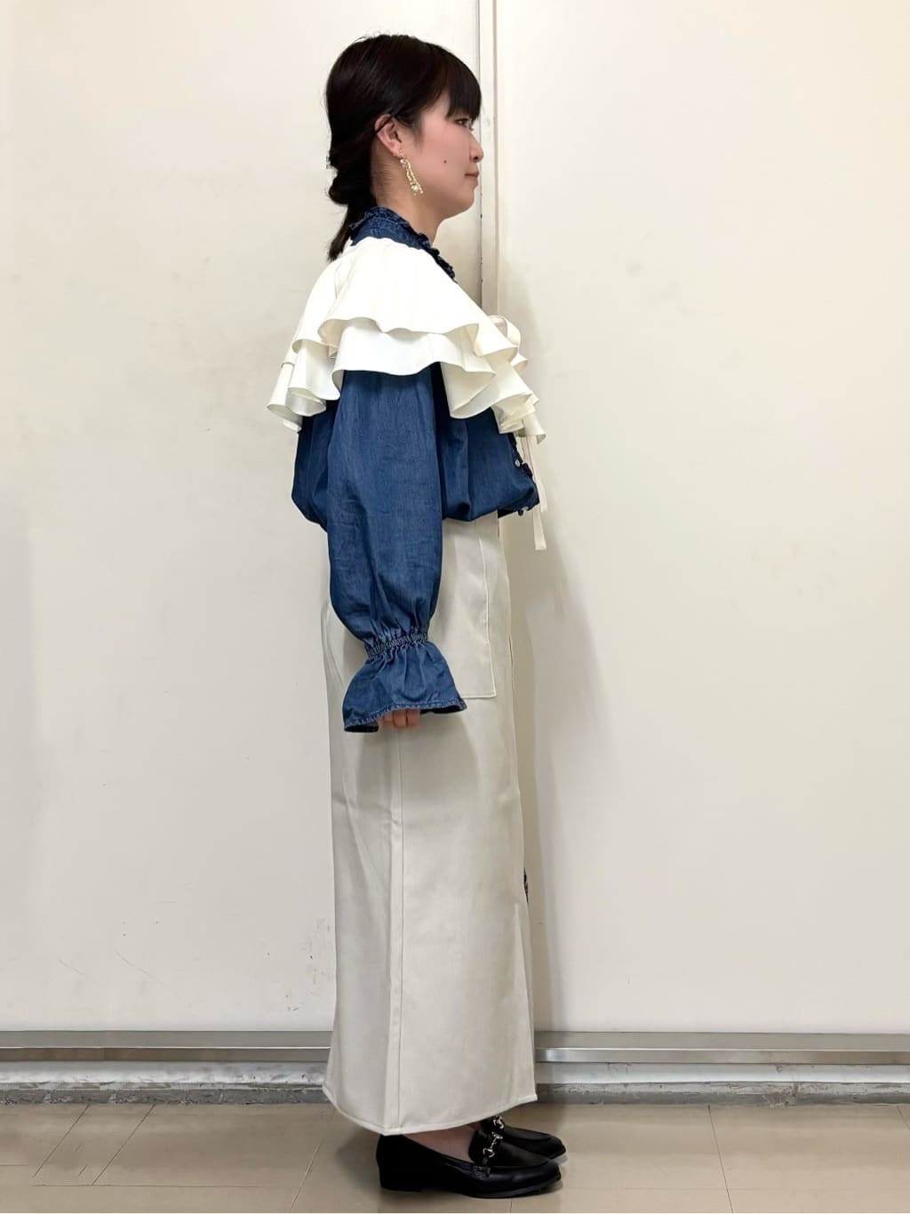 やまさんの「OPAQUE.CLIP｜【2WAY】ツイードコンビミニショルダー」を使ったコーディネート