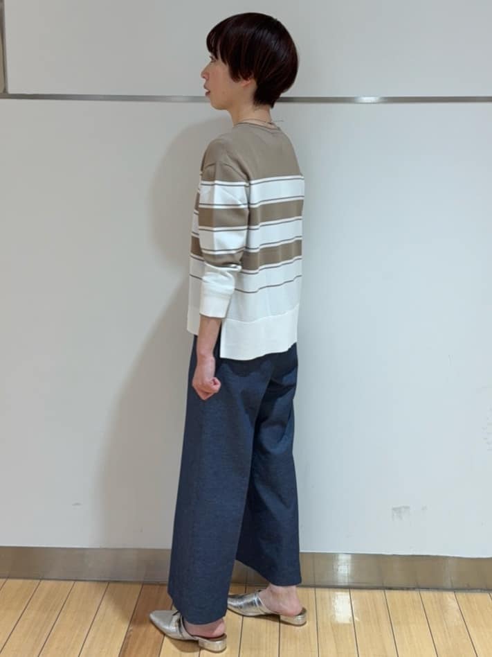 あやさんの「UNTITLED｜【接触冷感/洗える/後ろウエストゴム】オックスワイドパンツ」を使ったコーディネート