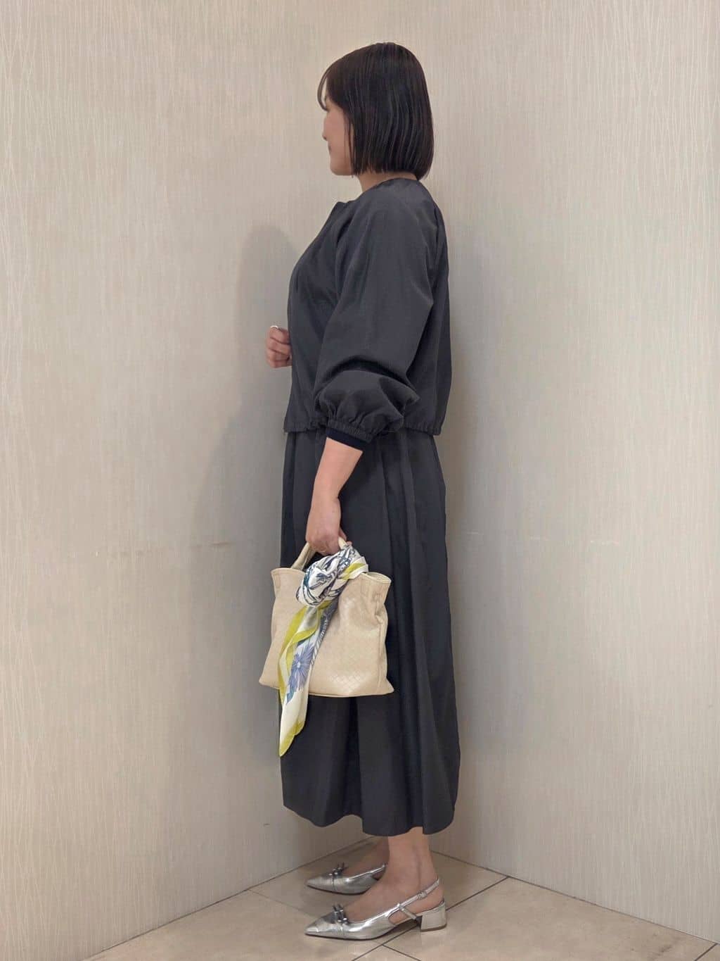 naokoさんの「UNTITLED｜◆【セットアップ可/はっ水】シャイニータイプライターブルゾン」を使ったコーディネート