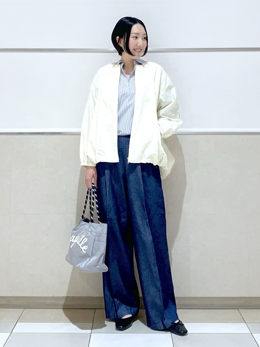 eriko さんの「Dessin｜【洗える】コットンナイロンバルーンヘムブルゾン」を使ったコーディネート