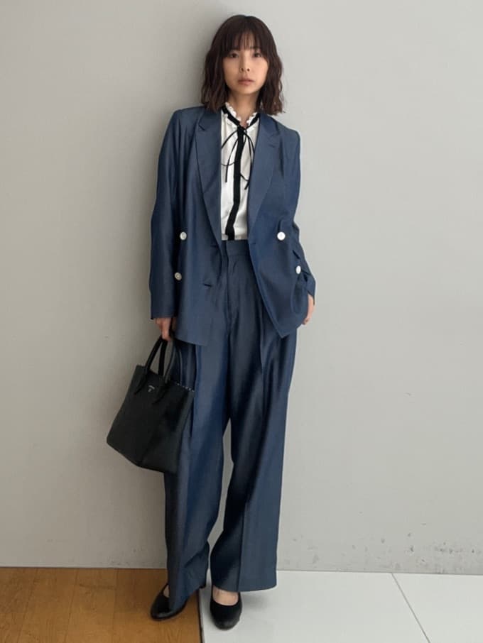 misaさんの「DRESSTERIOR｜【otonaMUSE5月号掲載/セットアップ可】テンセルデニムダブルジャケット」を使ったコーディネート
