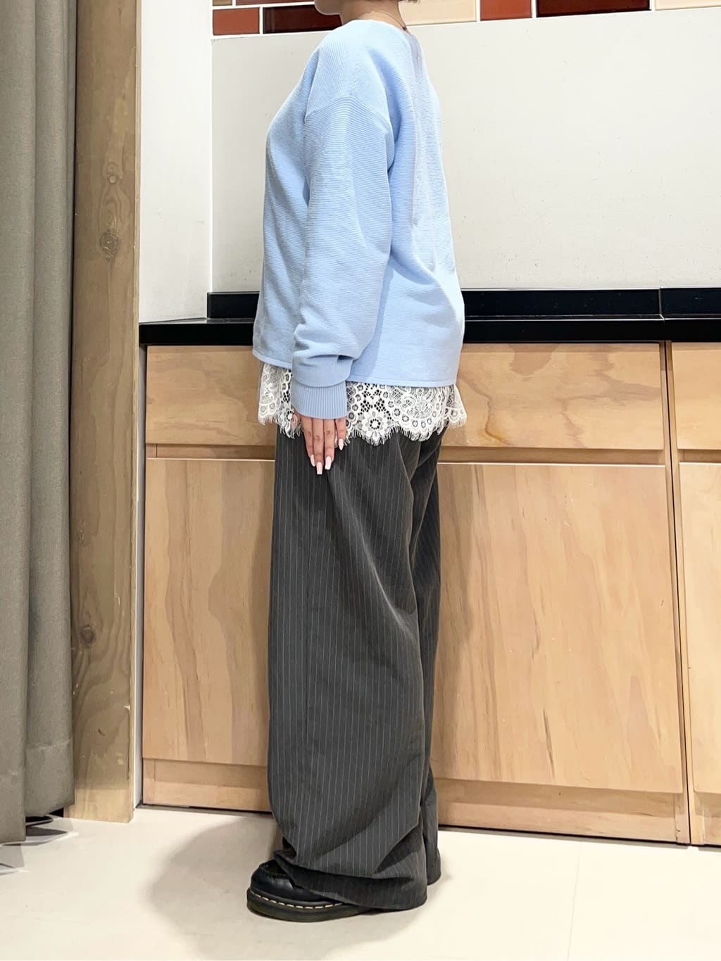 かのさんの「THE SHOP TK｜【S-XLサイズ/選べる6色】どこから見ても美しい ガーターニット/洗濯機OK」を使ったコーディネート