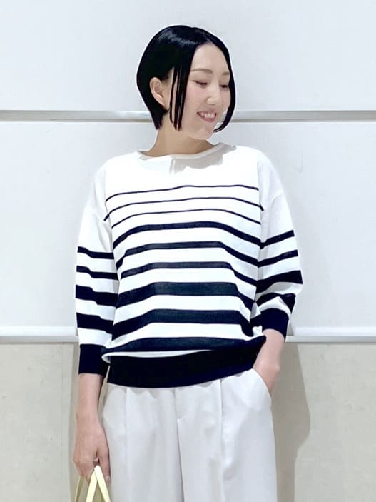 eriko さんの「Dessin｜【洗える】シアーリラックスニット」を使ったコーディネート