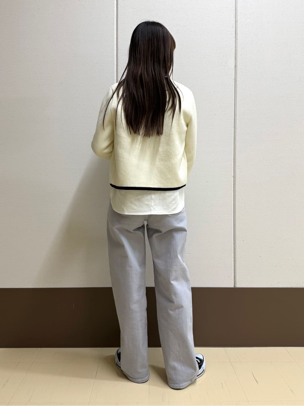 mamiさんの「INDIVI｜【軽量】ブークレジャケット ニットカーディガン」を使ったコーディネート