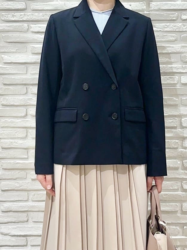 Hana...eさんの「index｜ダブルブレストジャケット／セットアップ対応可【洗える／接触冷感／吸水速乾／防シワ／ストレッチ】」を使ったコーディネート