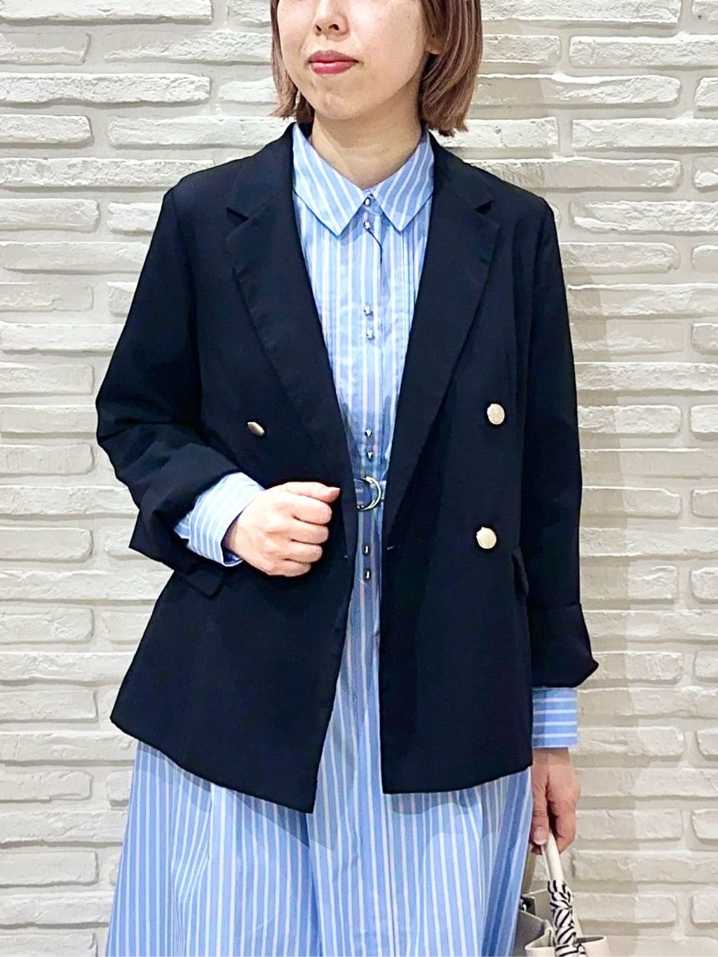 Hana...eさんの「index｜《再入荷》ダブルブレストテーラードジャケット【接触冷感／吸水速乾／イージーアイロン／防シワ／洗濯機O」を使ったコーディネート