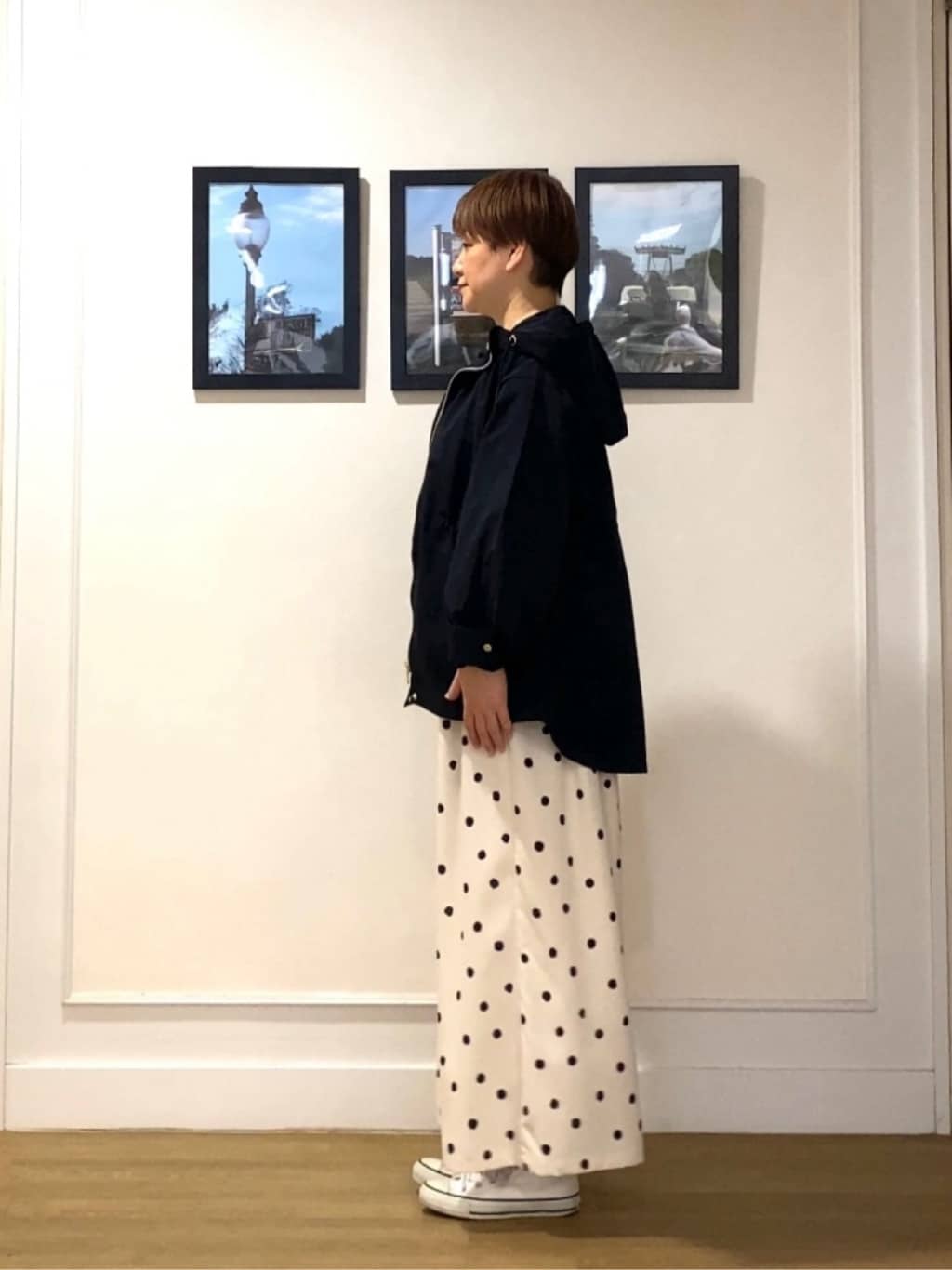 Hiroさんの「Dessin｜【撥水・洗える】フーデッドライトブルゾン」を使ったコーディネート