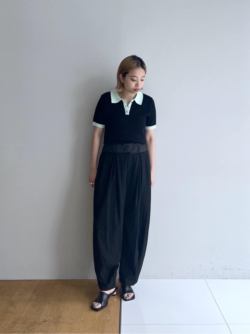 Harukaさんの「INDIVI｜ジャカードポロニット」を使ったコーディネート
