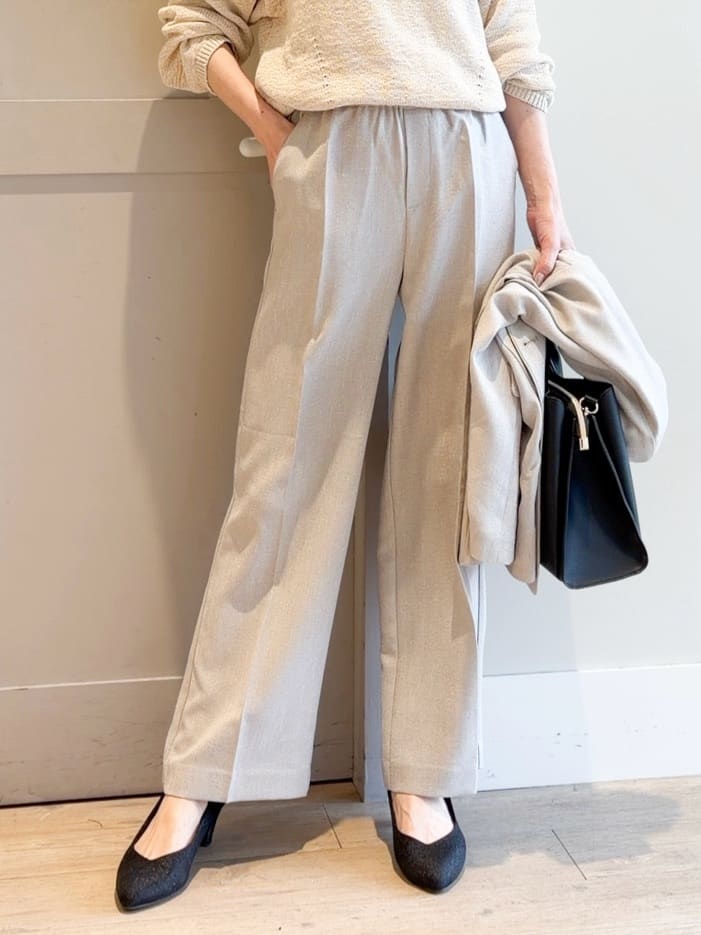 yamakoさんの「grove｜高評価！【カセット服】リネンライクソフトフレアパンツ」を使ったコーディネート