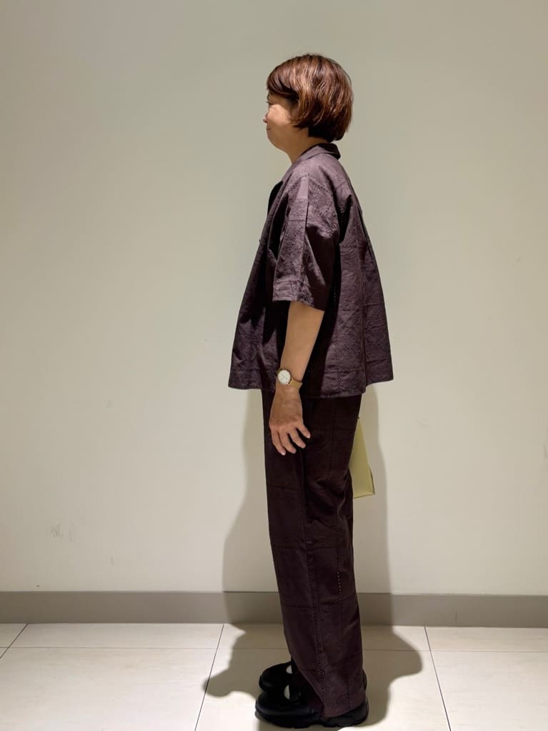 Haruさんの「Dessin｜【セットアップ可/洗える】刺繍スクエアレースシャツ」を使ったコーディネート