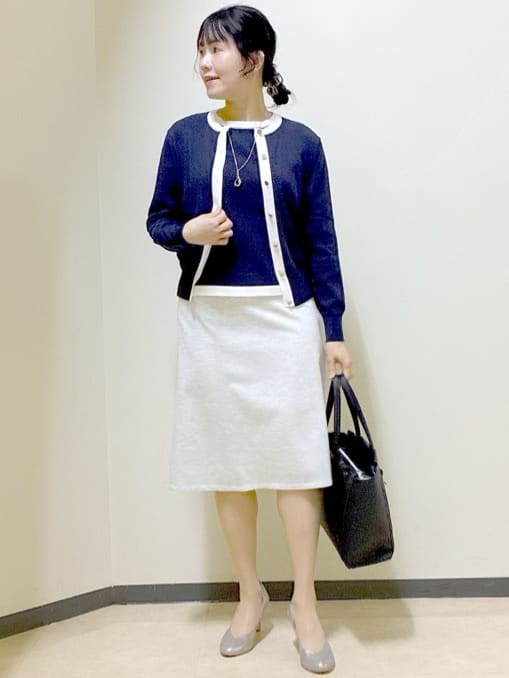  beni_gingerさんの「Reflect｜【アンサンブル可】バイカラーカーディガン」を使ったコーディネート