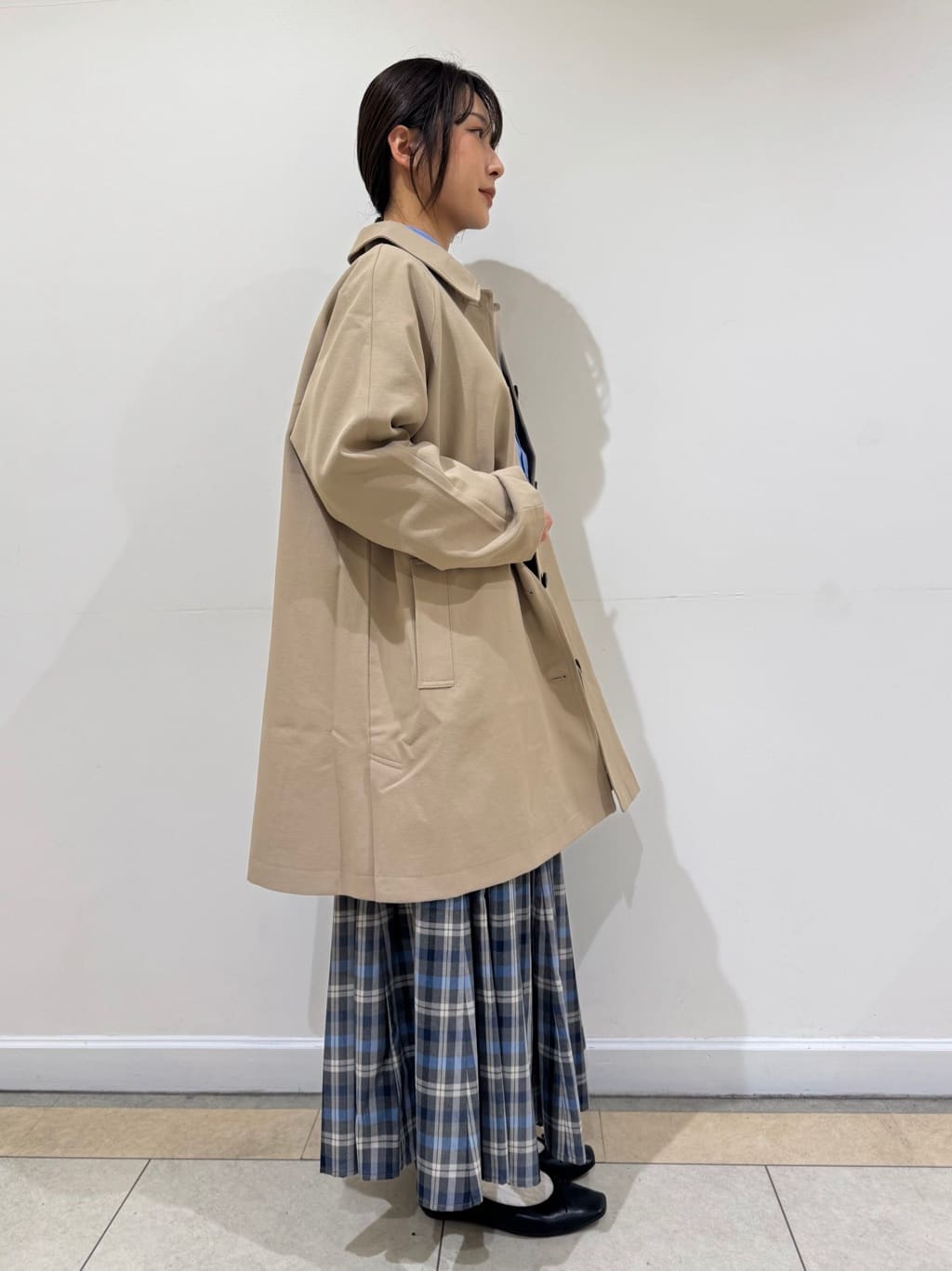 haruさんの「Dessin｜【花粉ガード/撥水加工/洗える】ステンカラースプリングコート」を使ったコーディネート