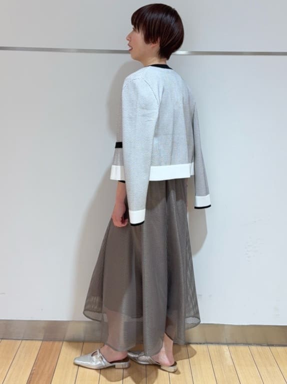 あやさんの「UNTITLED｜【洗える/後ろウエストゴム】スクエアメッシュスカート」を使ったコーディネート