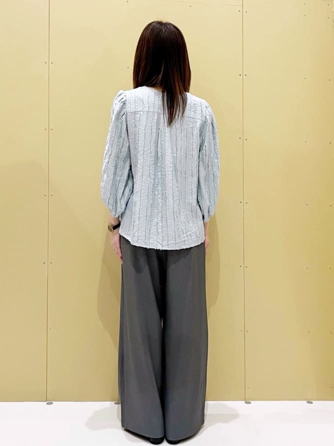 yukariさんの「OPAQUE.CLIP｜フリンジジャカードブラウス【洗濯機OK】」を使ったコーディネート