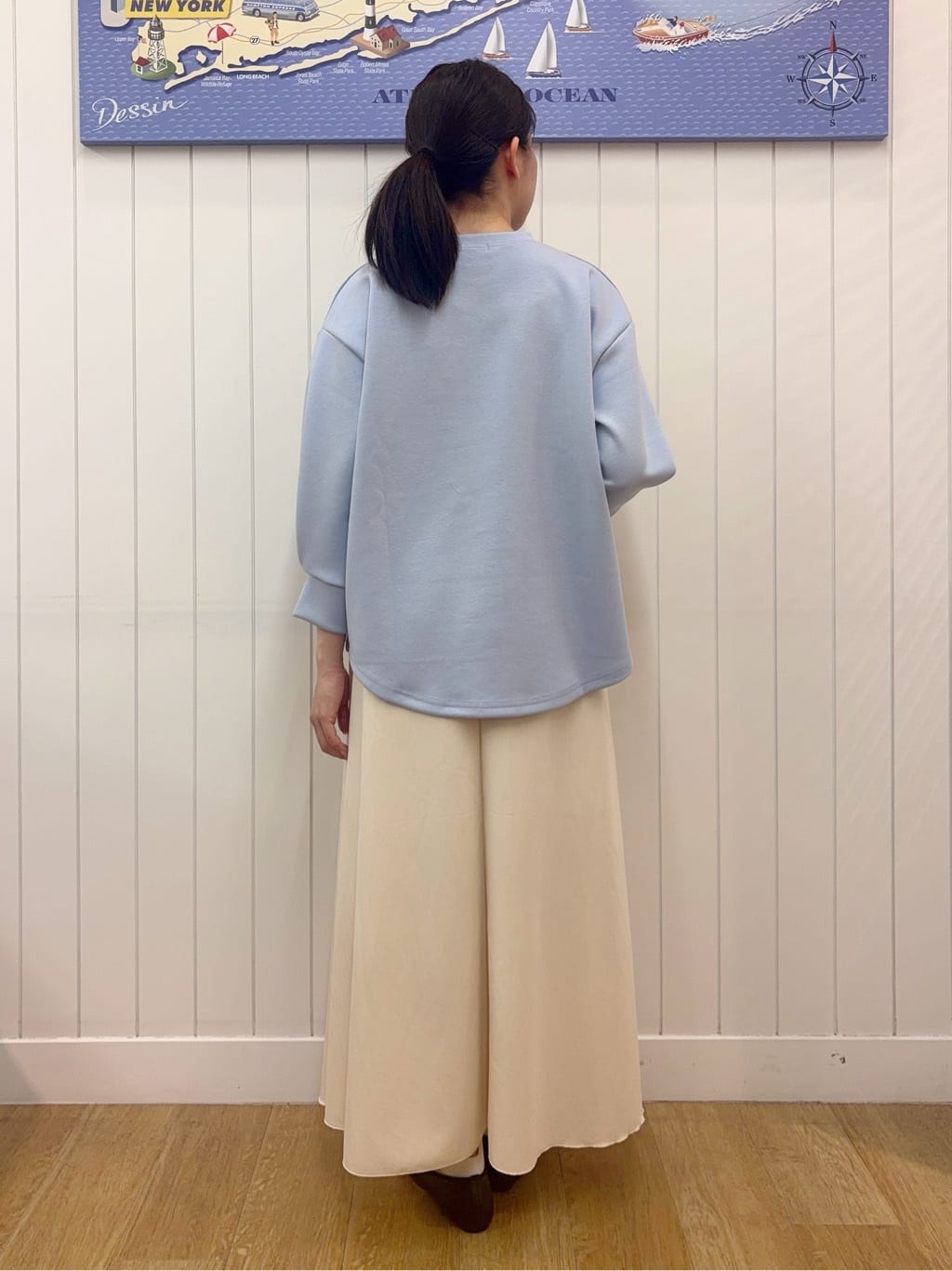Mayaさんの「Dessin｜【ウエストゴム/洗える】フィブリルソフトAラインスカート」を使ったコーディネート