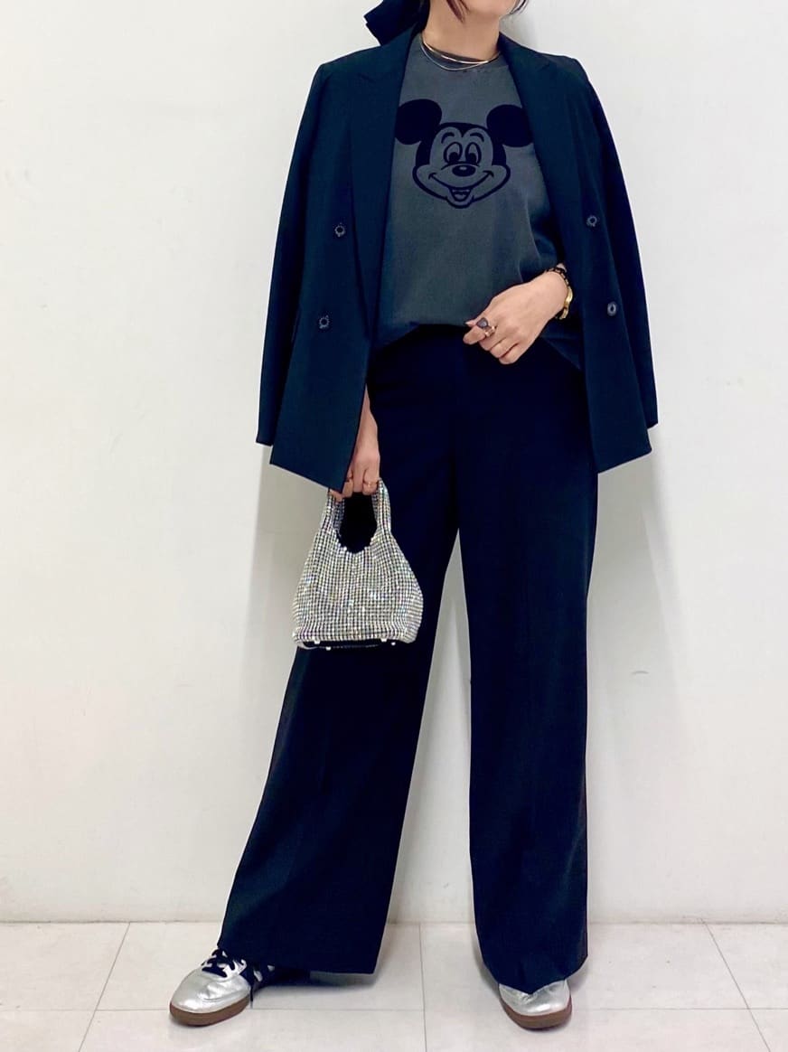 Sawaguchiさんの「DRESSTERIOR｜【otonaMUSE5月号掲載/セットアップ可/撥水】ブラックワイドパンツ」を使ったコーディネート