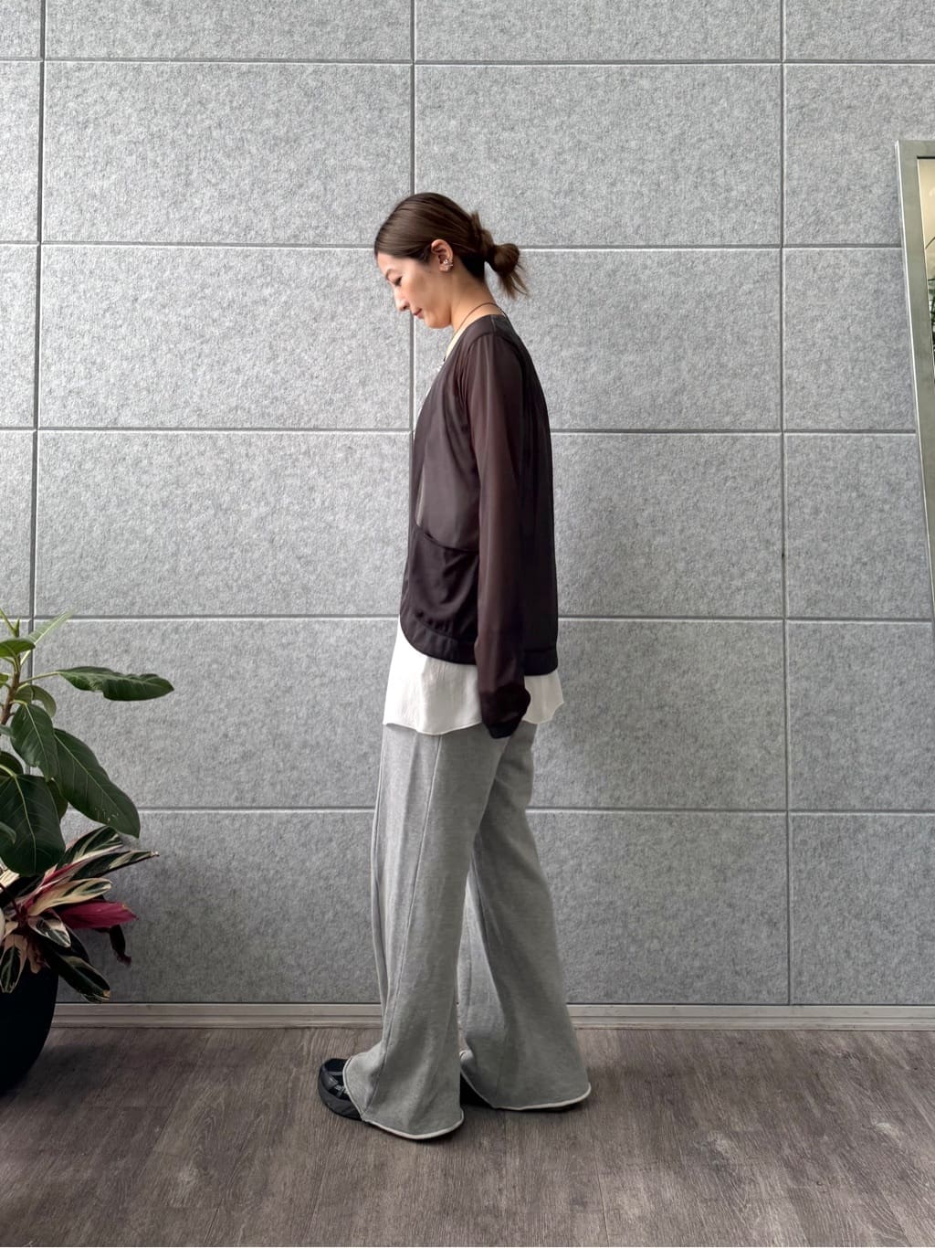 uchi__yamaさんの「CODE A｜sheer jersey cardigan」を使ったコーディネート