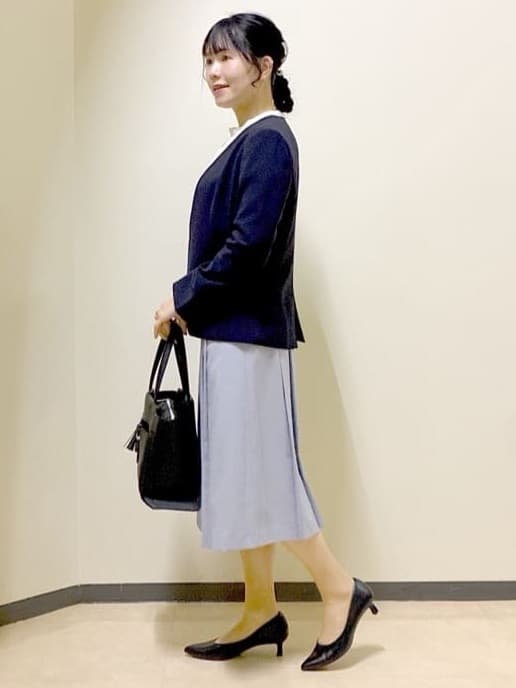  beni_gingerさんの「Reflect｜【SS-4Lサイズ／通勤／セットアップ可】ノーカラージャケット」を使ったコーディネート