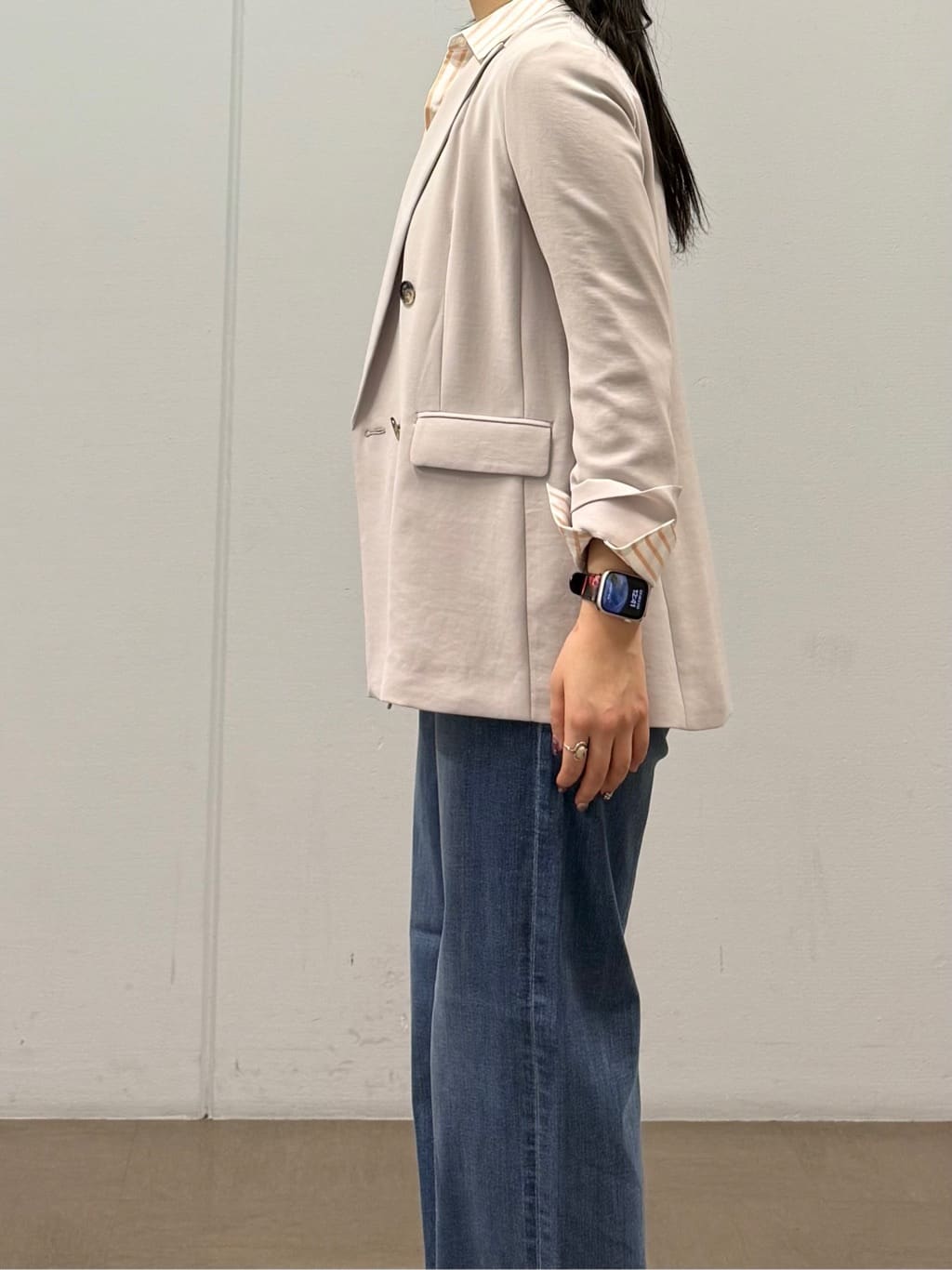 mizukiさんの「INDIVI｜【洗える／多機能／SETUP可】着る日傘ダブルジャケット」を使ったコーディネート