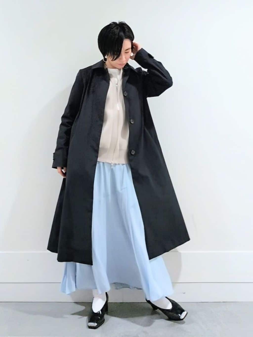 ミズタさんの「UNTITLED｜◆【はっ水/洗える】タスランステンカラーコート」を使ったコーディネート