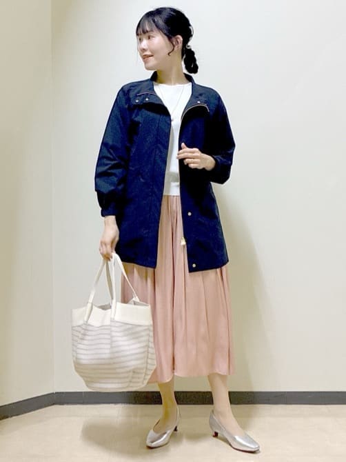  beni_gingerさんの「Reflect｜【撥水】ストレッチタフタミドル丈スタンドカラーコート」を使ったコーディネート