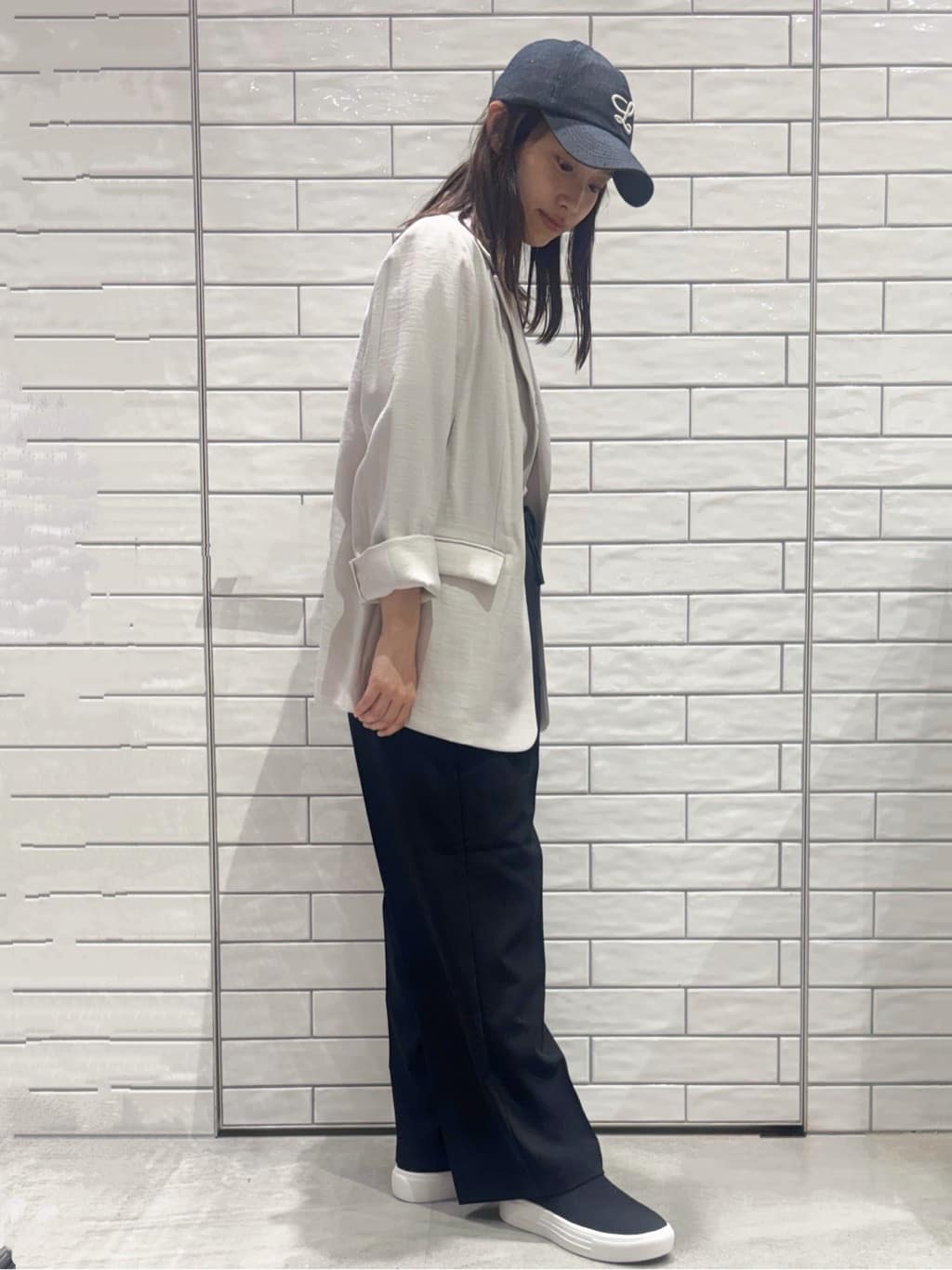 ranさんの「OPAQUE.CLIP｜シングルテーラードジャケット【洗える／裏地なし】」を使ったコーディネート