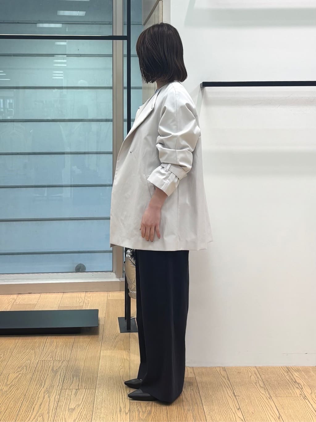 asamiさんの「INDIVI｜【洗える／着心地楽ちん】ブラウス風ストライプカットソートップス」を使ったコーディネート