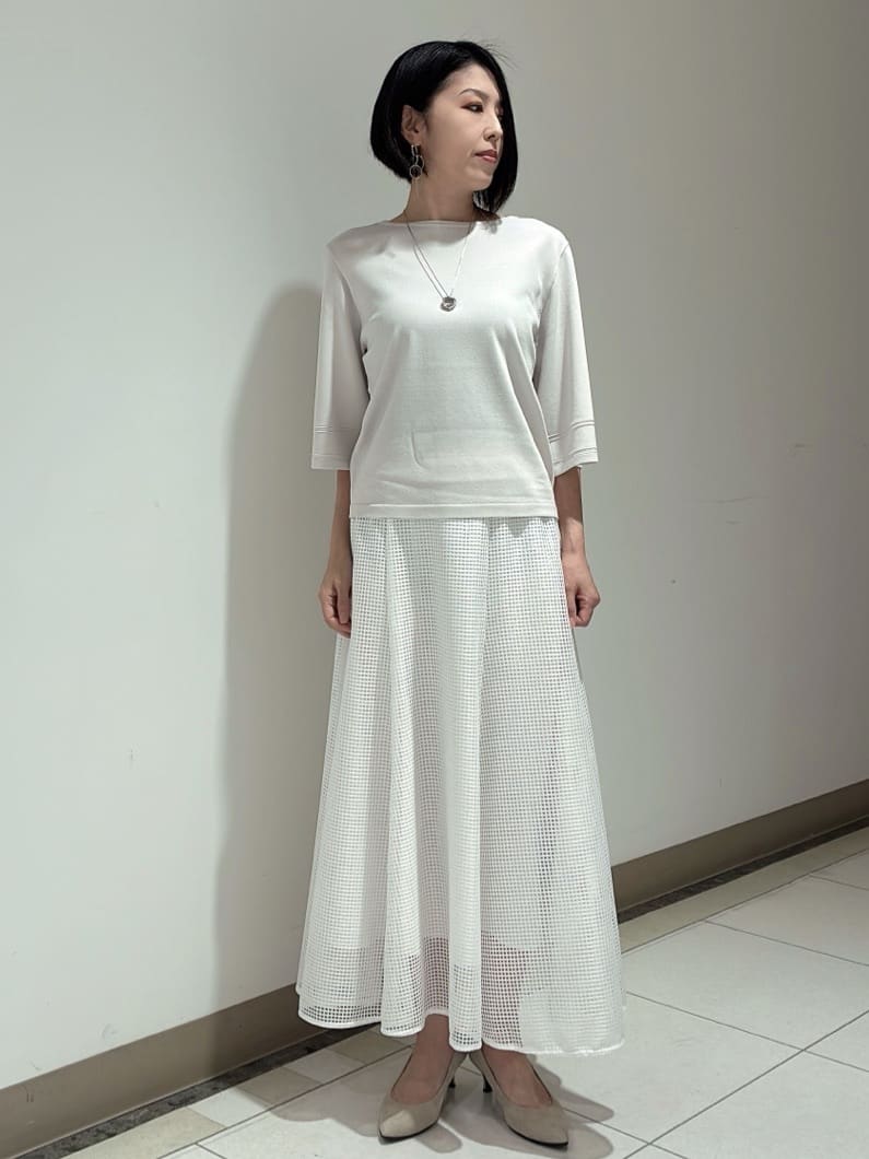 環さんの「UNTITLED｜【洗える/清涼感】袖スリットニットプルオーバー」を使ったコーディネート