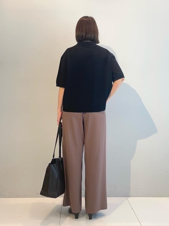 murayamaさんの「INDIVI｜【洗える／コットン】ドライタッチさらりポロ襟ニットT」を使ったコーディネート